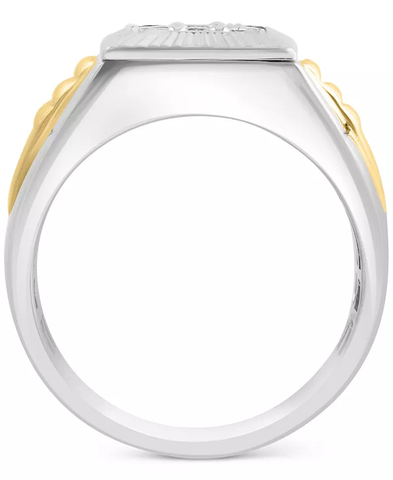 EFFYÂ® Men'S Diamond Cluster Ring (1/2 Ct. T.W.) in 10K Two-Tone Gold