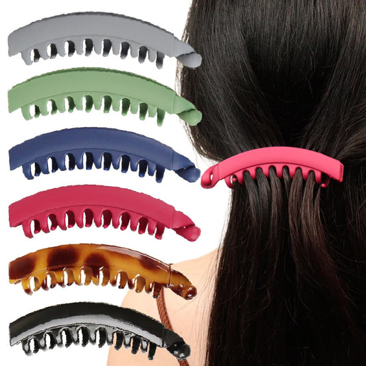Banana Hair Clips, 5.3 Inch Large Banana Clip for Women Girls, Vintage Banana Claw Clip for Thick Hair, Big Claw Clips for Hair, Pack of 6