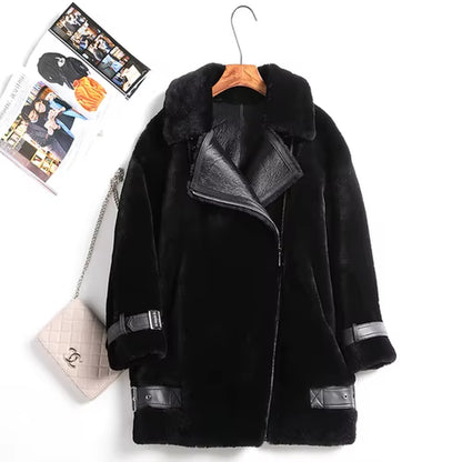 Sheep Boollili Natural Shearing Real Fur Coat Women 100% Wool Jacket Women Clothes 2023 Winter Coat Women Korean Fur Tops